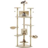 Vidaxl - Katzen-Kratzbaum Sisal 203 cm Beige und Weiß