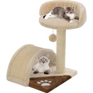 vidaXL Katzen-Kratzbaum Sisal 40 cm Beige und Braun