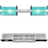 Vidaxl - TV-Wohnwand-Set 5-tlg. LED-Leuchten Hochglanz-Schwarz