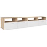 vidaXL-Tv-meubels-95x35x36-cm-spaanplaat-eikenkleurig-en-wit-2-st