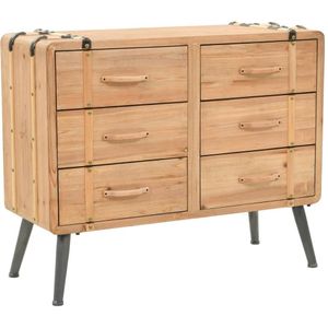 vidaXL - Ladekast - 91x35x73 - cm - massief - vurenhout