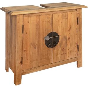 vidaXL - Wastafelkast - Massief Grenenhout - 70x32x63 cm