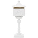 Brievenbus - Antiek Wit - Gietaluminium - Inclusief 2 Sleutels