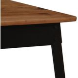 VidaXL Eettafel 120x60x76 cm Massief Acaciahout en Staal