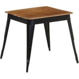 VidaXL Eettafel 75x75x76 cm Massief Acaciahout en Staal