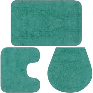 Vidaxl - Badematten-Set 3-tlg. Stoff Türkis