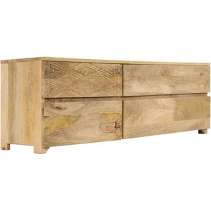 VidaXL TV-meubel 110x30x40 cm - Massief Mangohout