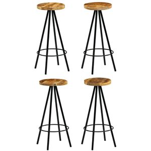Barhocker 4 Stk. Massivholz Mango Vidaxl