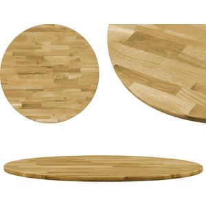 vidaXL-Tafelblad-rond-23-mm-700-mm-massief-eikenhout