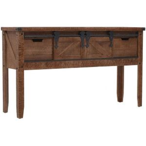 vidaXL - Wandtafel - Bruin - Massief Vurenhout