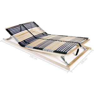 vidaXL Lattenrost mit 42 Latten 7 Zonen 100x200 cm
