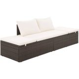 vidaXL Tuinbed 195x60 cm poly rattan bruin