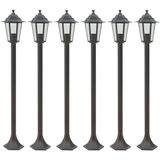 VidaXL Paalverlichting Voor Tuin E27 110 cm Aluminium Brons 6 St