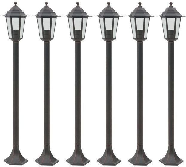 VidaXL Paalverlichting Voor Tuin E27 110 cm Aluminium Brons 6 St