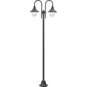 VidaXL Paalverlichting Tuin E27 220 cm Aluminium Brons 2-delig