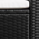 vidaXL 3-delige Loungeset poly rattan zwart en wit