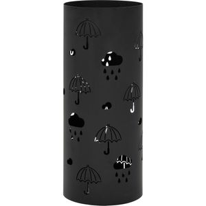 vidaXL - Parapluhouder - paraplu's - staal - zwart