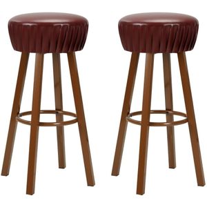vidaXL-Barstoelen-2-st-kunstleer-bruin
