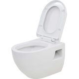 vidaXL Wand-WC Keramik Weiß