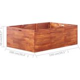 Garten-Hochbeet Akazienholz 150x100x50 cm Vidaxl