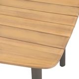 VidaXL Tuintafel 80x80x72 cm - Massief Acaciahout en Staal