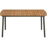 VidaXL Tuintafel 150x90x72 cm - Massief Acaciahout en Staal