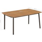 VidaXL Tuintafel 150x90x72 cm - Massief Acaciahout en Staal