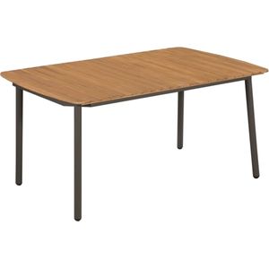 VidaXL Tuintafel 150x90x72 cm - Massief Acaciahout en Staal