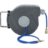 Automatische Luchtslanghaspel - Grijs - PVC - 12 Meter