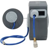 Automatische Luchtslanghaspel - Grijs - PVC - 12 Meter