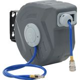 Automatische Luchtslanghaspel - Grijs - PVC - 12 Meter