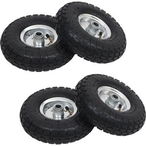 vidaXL Sackkarrenräder 4 Stk. Gummi 4,10 / 3,50 - 4 (260x83)