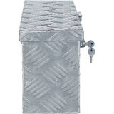 vidaXL Aluminiumkiste 48,5 x 14 x 20 cm Silbern