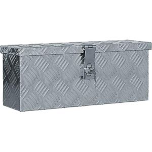 vidaXL Aluminiumkiste 48,5 x 14 x 20 cm Silbern