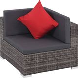 VidaXL 8-delige Loungeset met Kussens Poly Rattan Grijs