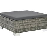 VidaXL 10-delige Loungeset met Kussens - Poly Rattan Grijs