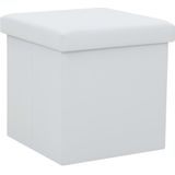 Hocker mit Stauraum 2 Stk. Weiß Kunstleder vidaXL