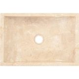 vidaXL Waschbecken 45x30x12 cm Marmor Hochglanz-Creme
