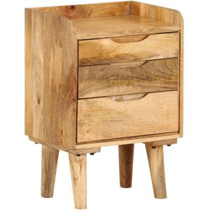 vidaXL - Nachtkastje - 40x30x59,5 - cm - massief - mangohout