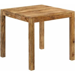 vidaXL Eettafel 82x80x76 cm massief mangohout