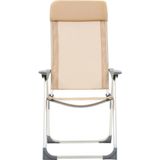 VidaXL Campingstoelen 2 st. Inklapbaar Aluminium Crèmewit