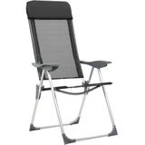 VidaXL Inklapbare Aluminium Campingstoelen Zwart (4 st)