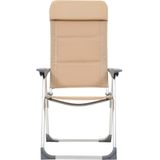 VidaXL Campingstoelen - Set van 2 - 58x69x111 cm - Aluminium - Crème