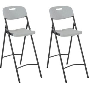 Barstoelen inklapbaar 45x78x114 cm HDPE wit 2 st