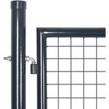 vidaXL - Gaaspoort - 289x200 - cm - gegalvaniseerd - staal - grijs
