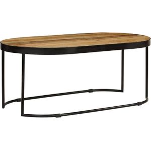 vidaXL-Salontafel-ovaal-100-cm-massief-ruw-mangohout-en-staal