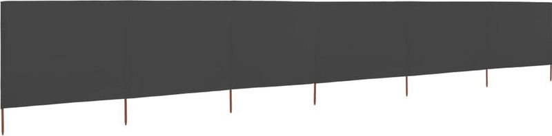 vidaXL 6-teiliges Windschutzgewebe 800 x 80 cm Grau