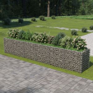 VidaXL Gabion Plantenbak Verhoogd 540x90x100 cm - Gegalvaniseerd Staal