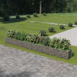 Gabionen-Hochbeet Verzinkter Stahl 540×50×50 cm vidaXL