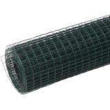 vidaXL Drahtzaun Stahl mit PVC-Beschichtung 10x0,5 m Grün
